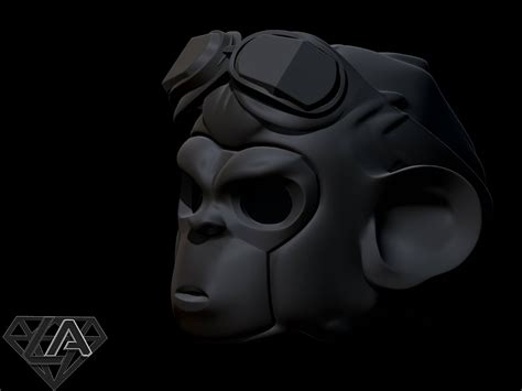 Monkey Pogo Custom Helmet 3d Print Model By Lafactorystore
