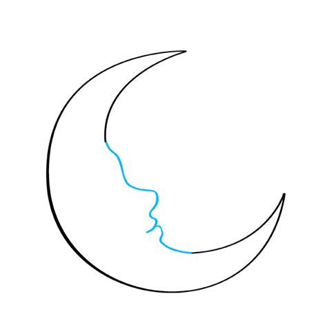 How To Draw A Moon Easy Drawing Object Drawings