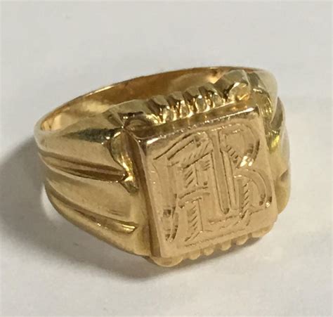 Sold At Auction 18k Gold Ring