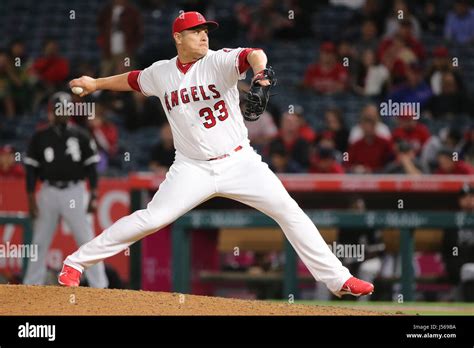 Los Angeles Usa 16th May 2017 Los Angeles Angels Relief Pitcher