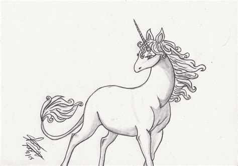 Unicorn Pencil Sketch Finished By Shelandrystudio On Deviantart