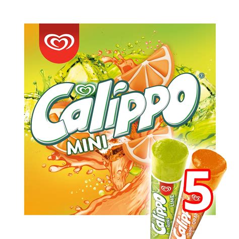 Heartbrand Calippo Mini Ice Lollies Orange And Lemon Lime 5x 80 Ml Ice