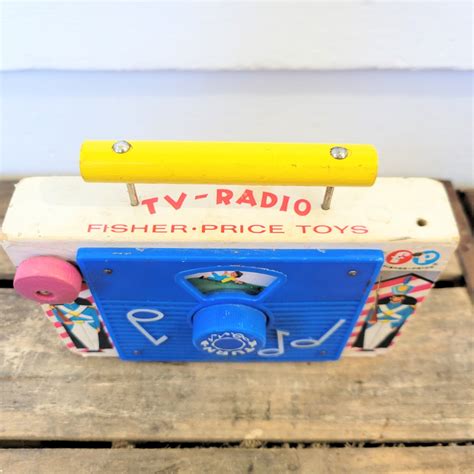 Vintage Fisher Price Tv Radio Jack And Jill Old Wind Up Toy Etsy