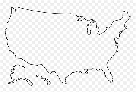 Us Map Outline Png