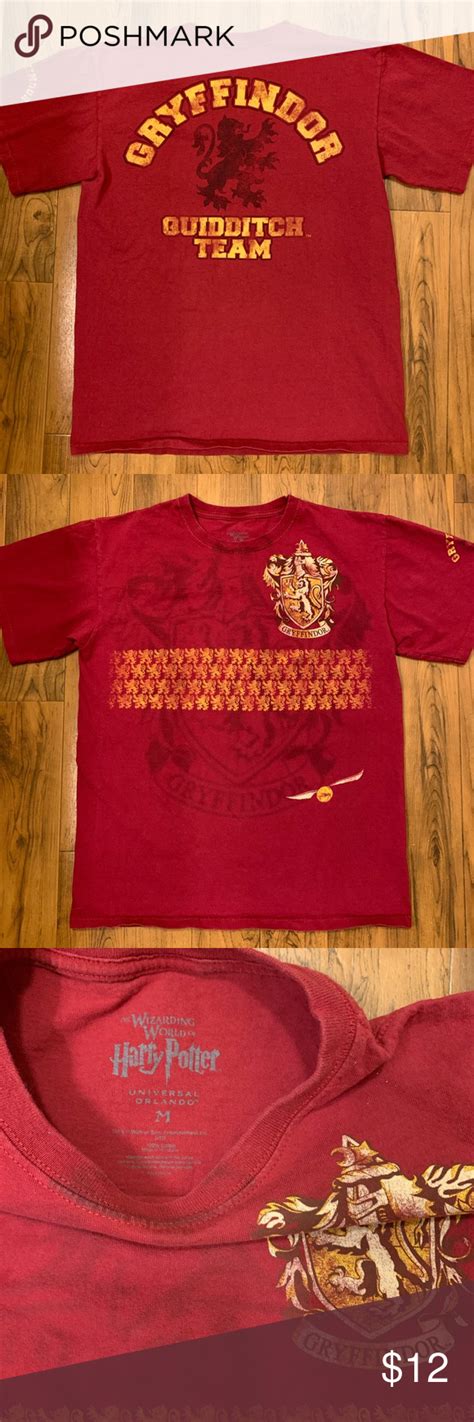 Harry Potter Gryffindor Quidditch Team Shirt M