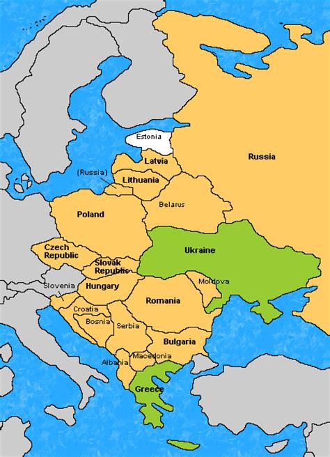 Eastern European Map Of Countries Map Of World