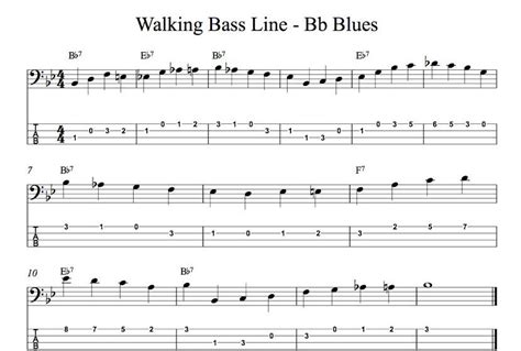 Bass Line Notes Piano Guitar Information