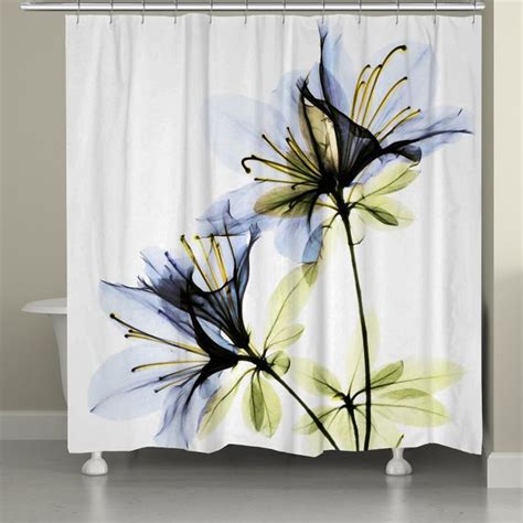 Laural Home Azalea Shower Curtain Floral Shower Curtains Flower Shower Curtain Laural Home