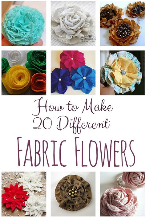 20 Easy Fabric Flower Tutorials The Crafty Blog Stalker Fabric