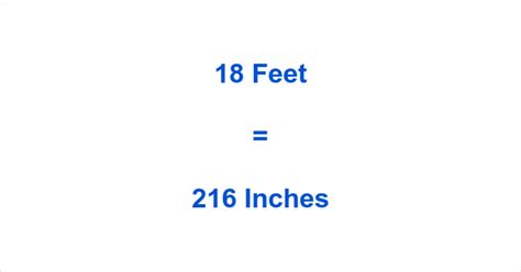 18 Ft To In How To Convert 18 Feet To Inches
