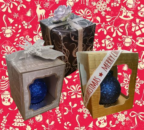 Christmas Bauble Ornament Box Multi Design Choice See Details