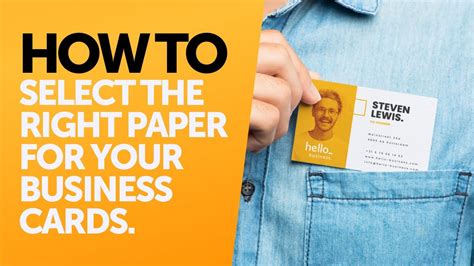 How To Select The Right Paper For Your Business Card Different Options