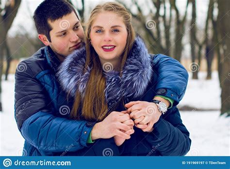 Two Young Guy And Girl On A Date Stock Image Image Of Nature Flirt