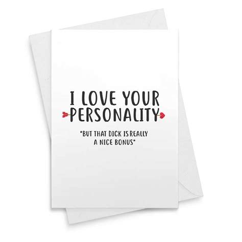 Amazon Com Funny Card For Him I Love Your Personality But That Dick