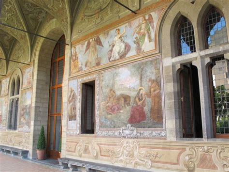 basilica of santa chiara naples detail of the 16th century frescoes depicting scenes of the