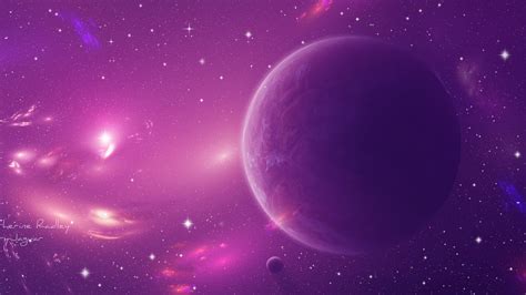 Wallpaper Space 3d Galaxy Planet Purple 7680x4320 Mxdp1