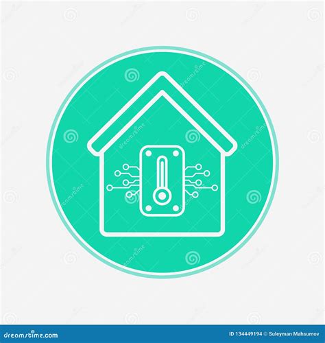 Smart Thermostat Vector Icon Sign Symbol Stock Vector Illustration Of