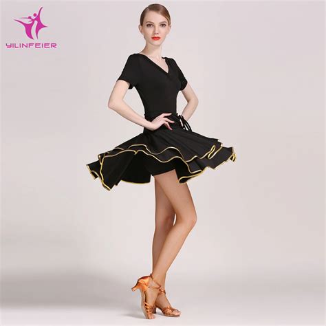 Yilinfeier 116 Latin Dance Costume Rumba Samba Cha Cha Dancing Dress Women Lady Dancewear