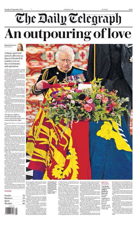 Daily Telegraph Front Page Th Of September Tomorrow S Papers Today