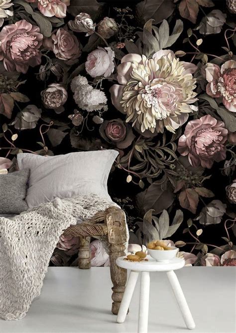 Moody Floral Wallpaper Planning Pretty
