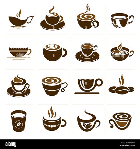 Chocolate And Coffee Icon Design Sticker Stock Photo Alamy