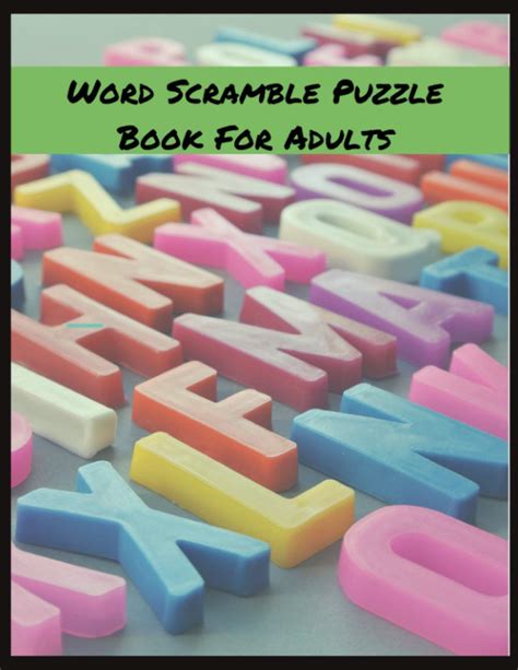 Word Scramble Puzzle Book For Adults Large Print Word Jumble Puzzle