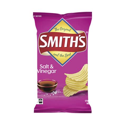Buy Smiths Crinkle Cut Salt And Vinegar Potato Chips 170g Coles