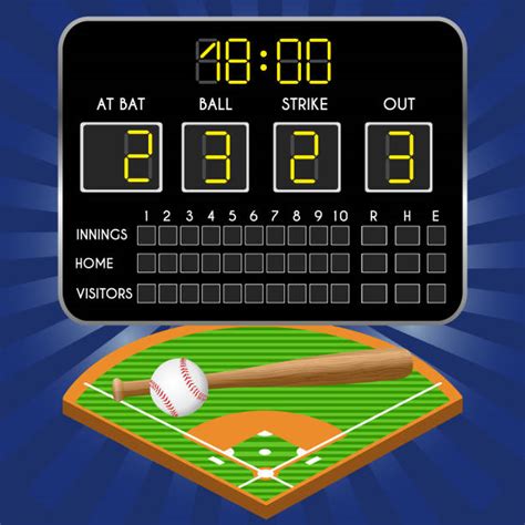 Royalty Free Baseball Scoreboard Silhouette Clip Art Vector Images