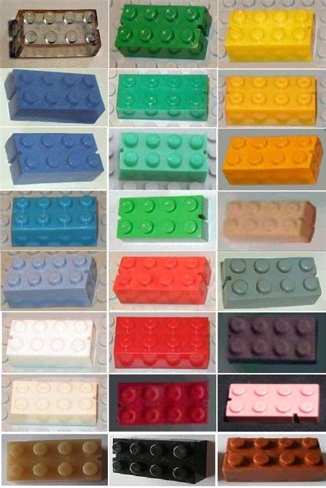 Lego® Colour Chart Reference New Elementary Lego® Parts Sets And