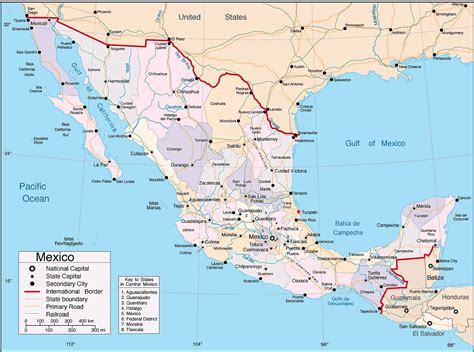 Mapa Político De México Por Estados Mapas Políticos Atlas Del Mundo
