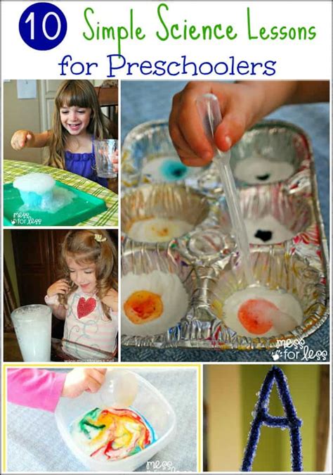 Simple Science For Preschoolers 10 Experiments Mess For Less
