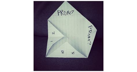 Paper Fortune Teller How To Ask A Girl To Prom Popsugar Love And Sex