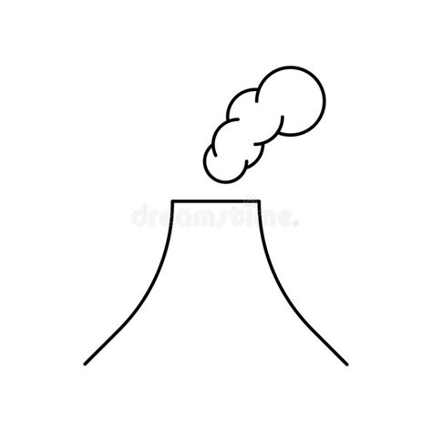 Volcano Outline Icon Stock Illustration Illustration Of Active 115125040