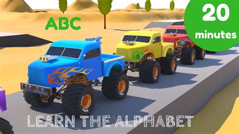 A great video of monster trucks for children. ABC Song with Monster Trucks For Kids - Children's Songs, Learn the Alphabet and ABC Songs - YouTube