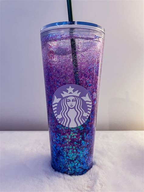 Purple Starbucks Snow Globe Tumbler Snow Globe Tumbler Etsy