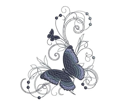 Embroidery Designs Butterfly Embroidery Design Etsy