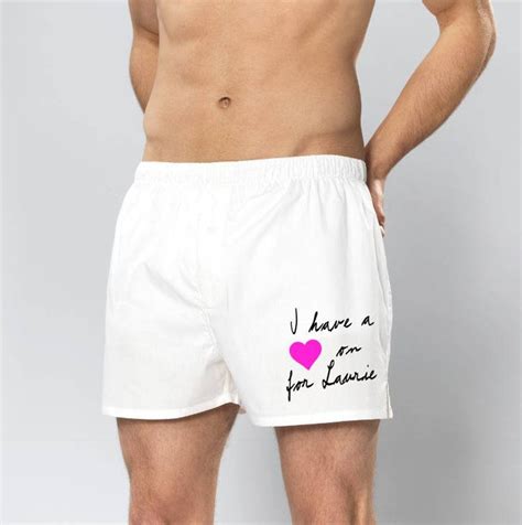 Personalised Mens Boxersboxer Shorts I Have A Heart On For Etsy