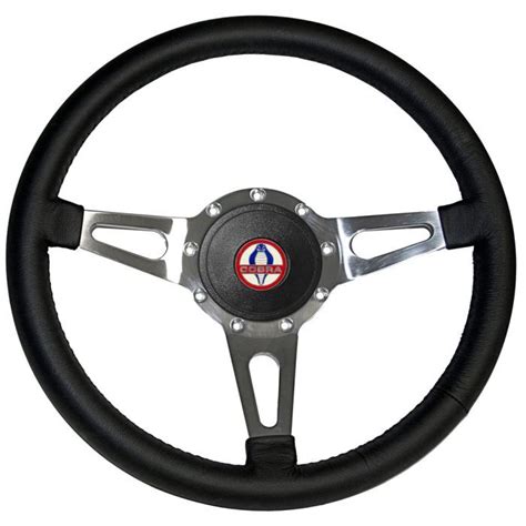 1965 1966 Mustang Corso Feroce 14 Black Leather Steering Wheel 9