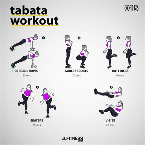 Tabata Workout For Women You Have To Do Each Exercise For 20 Seconds And Rest Only 10 Seconds