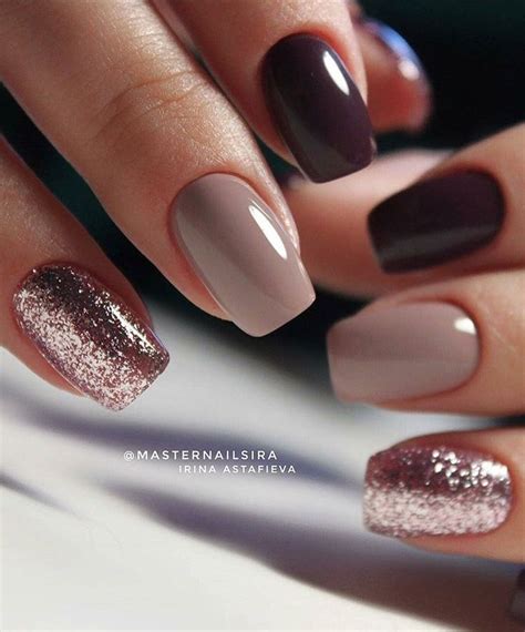 Fall Nail Color Combo Unghie Idee Unghie Scintille Unghie Autunnali