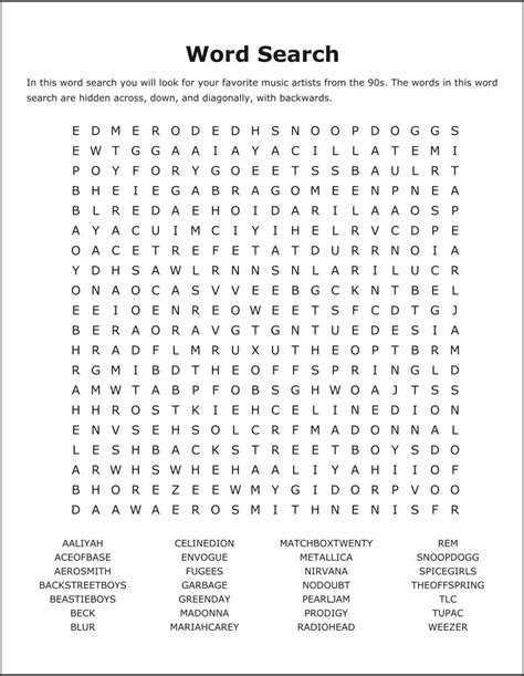 5 Best Images Of Hidden Words Puzzles Free Printable