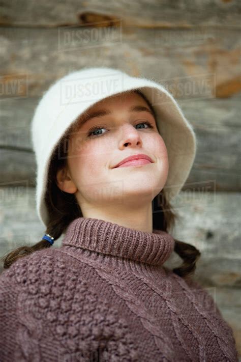Teenage Girl In Turtleneck Sweater Portrait Stock Photo Dissolve