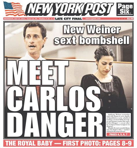 Anthony Weiners Latest Scandal Wheres The Punny Post Headline