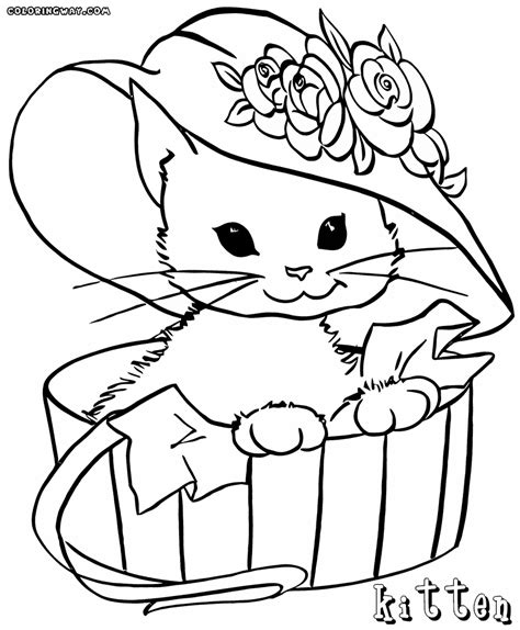Cats are our pets, cats are the animals are cute and soft, sometimes acting funny to. Cute kitten coloring pages | Coloring pages to download ...