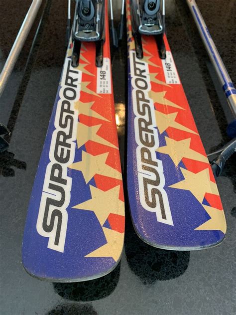 Volkl Supersport Skis With Marker Ipt Bindings And Poles 148 Cm Ebay