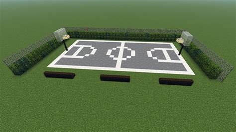 How To Easily Build A Basketball Court In Minecraft Tutorial Youtube