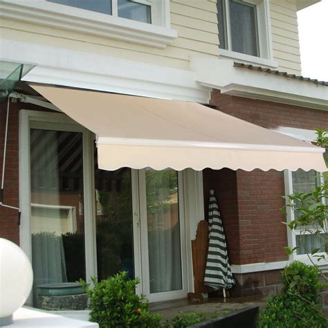 Attractive and flexible retractable shade for your deck or patio that also adds value and hours of enjoyment to your home. 8.2'×6.5' Manual Patio Outdoor Retractable Deck Awning ...