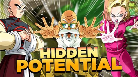 Hidden Potential De Los Personajes Free To Play Roshi Lr Tien And Roshi Y Krillin And 18 Dokkan