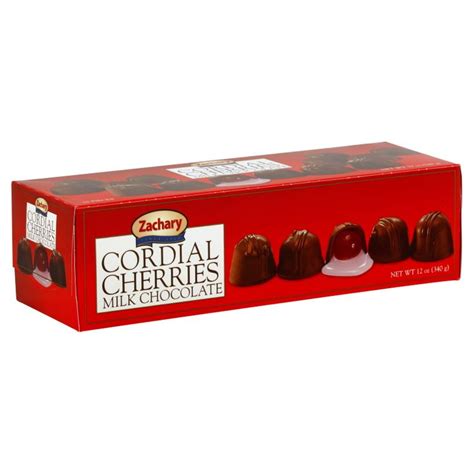 Zachary Confections Inc Cordial Cherries Milk Chocolate 18 Pieces