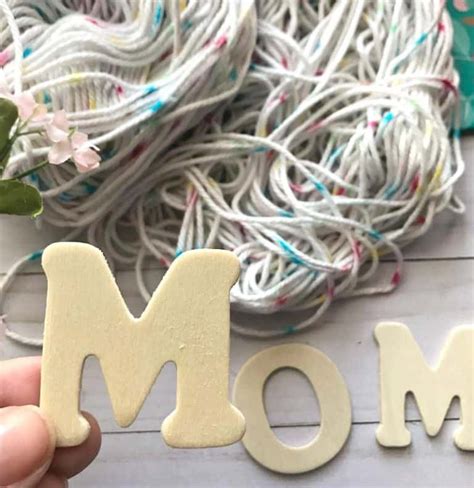 Diy Yarn Covered Letters For Mothers Day Stylish Cravings